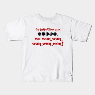 Won Won Won Won Won Red and Black Kids T-Shirt